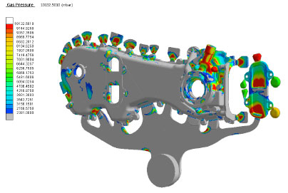 제품명 : TIMING CHAIN COVER 용탕 재질 : AlSi12CuFe (ISO)